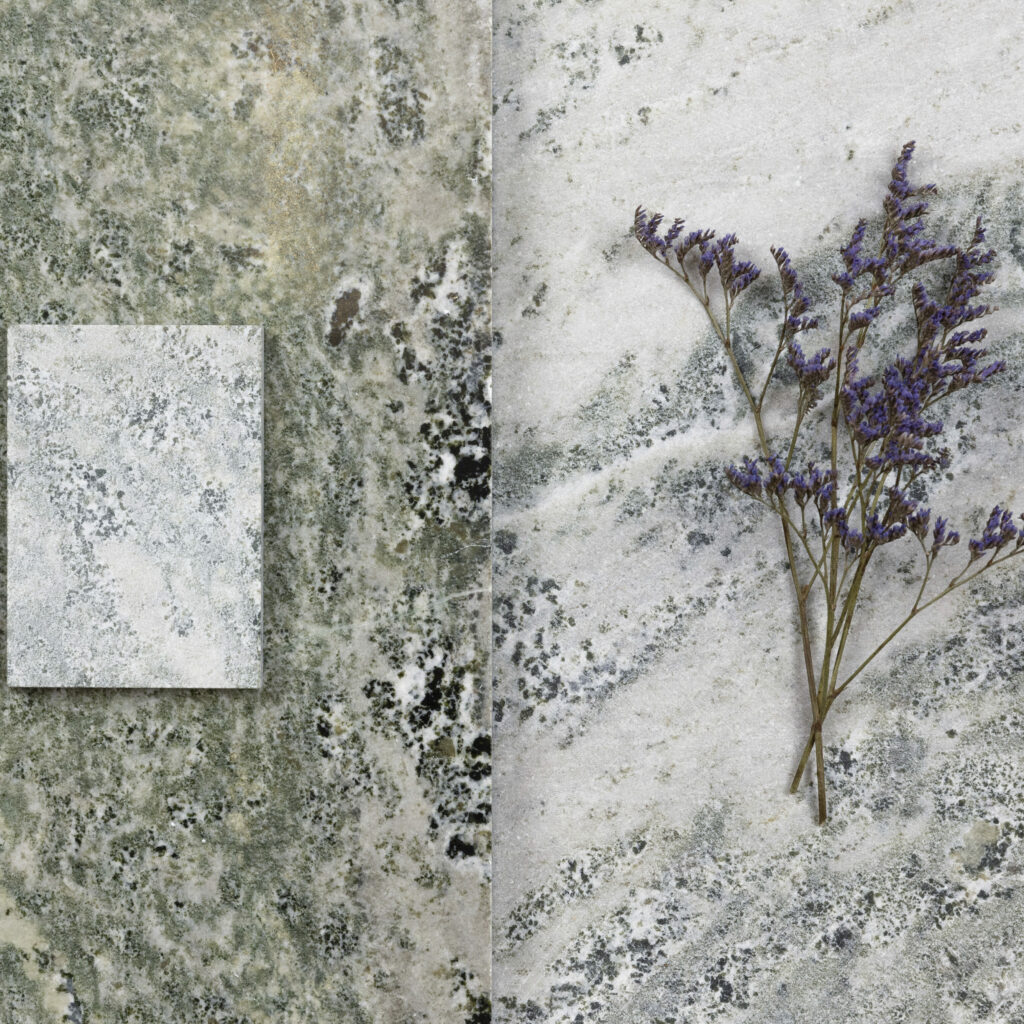 Kolmårdsmarmor i olika ytbearbetningar